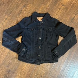 Garage Black Button Down Jean Jacket